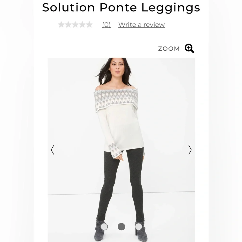 NWT WHBM Solution Ponte Leggings High Waist Grey - Picture 3 of 10